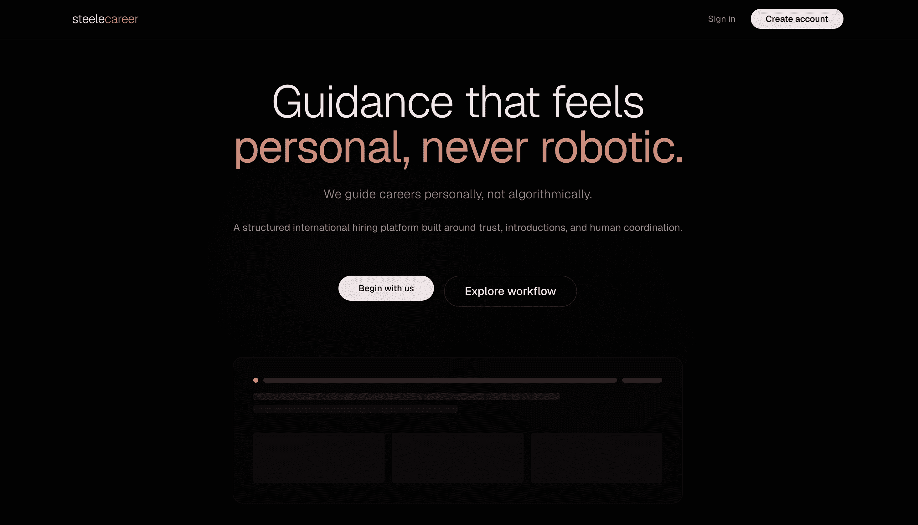 SteelCareer project screenshot